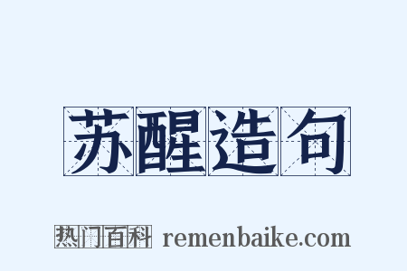 苏醒造句是什么意思的图片